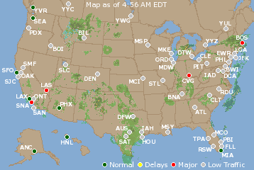 National Airport Delays Map
