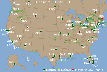 National Airport Delays Map