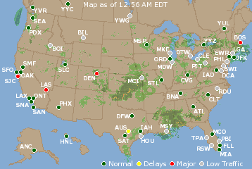 National Airport Delays Map