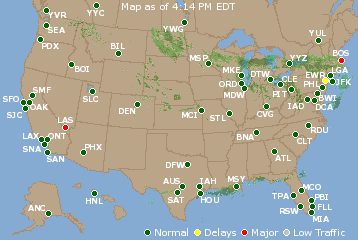 National Airport Delays Map