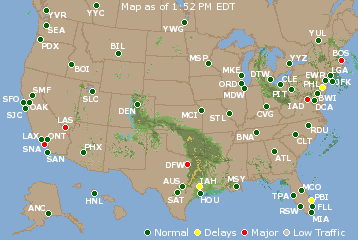 National Airport Delays Map