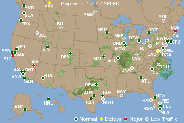 National Airport Delays Map