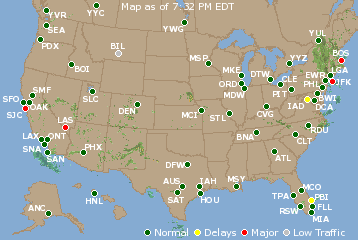 National Airport Delays Map