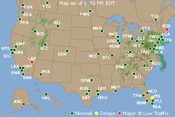 National Airport Delays Map
