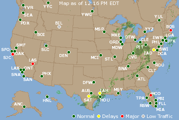 National Airport Delays Map