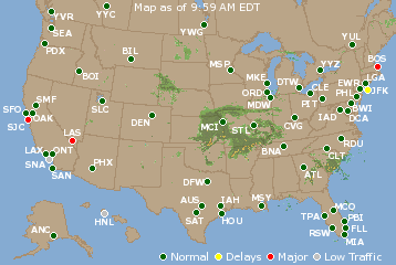 National Airport Delays Map