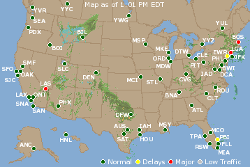 National Airport Delays Map