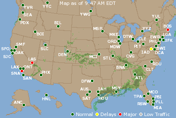 National Airport Delays Map