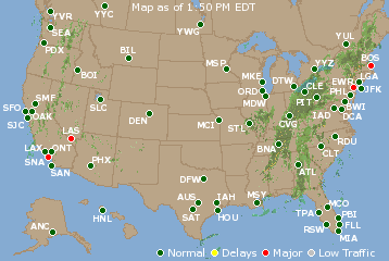 National Airport Delays Map