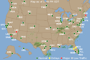 National Airport Delays Map