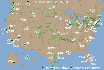 National Airport Delays Map