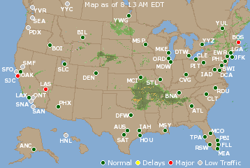 National Airport Delays Map