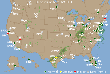 National Airport Delays Map