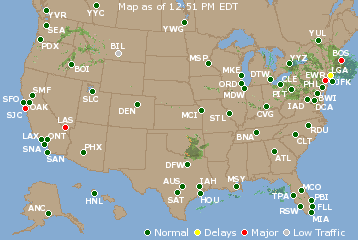 National Airport Delays Map