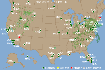 National Airport Delays Map