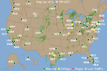 National Airport Delays Map
