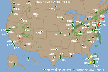 National Airport Delays Map