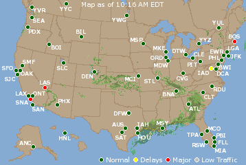 National Airport Delays Map