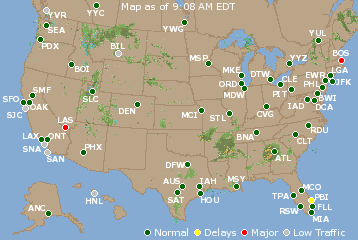 National Airport Delays Map