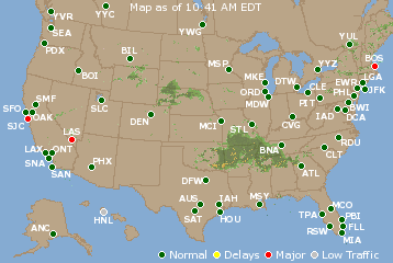 National Airport Delays Map