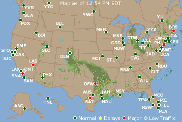 National Airport Delays Map