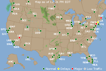 National Airport Delays Map