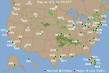 National Airport Delays Map