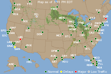 National Airport Delays Map