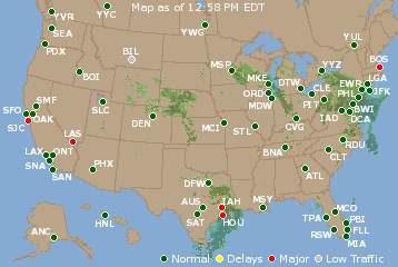 National Airport Delays Map