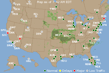 National Airport Delays Map