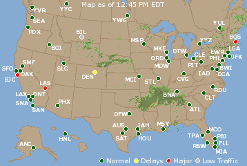 National Airport Delays Map