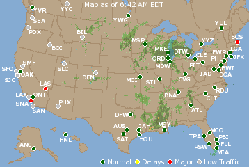 National Airport Delays Map