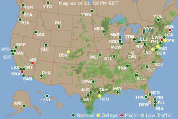 National Airport Delays Map