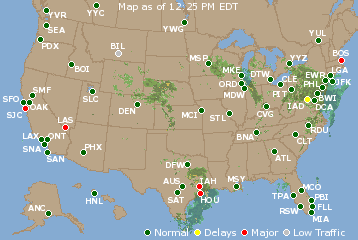National Airport Delays Map