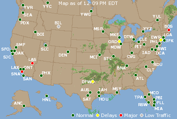 National Airport Delays Map