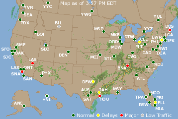 National Airport Delays Map