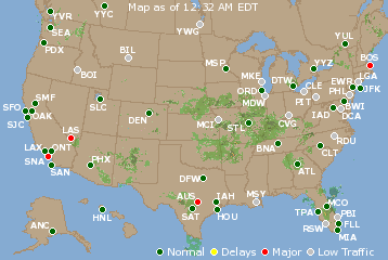 National Airport Delays Map