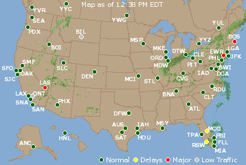 National Airport Delays Map
