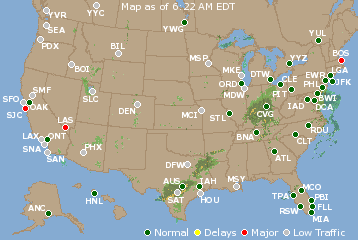 National Airport Delays Map