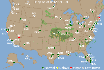 National Airport Delays Map
