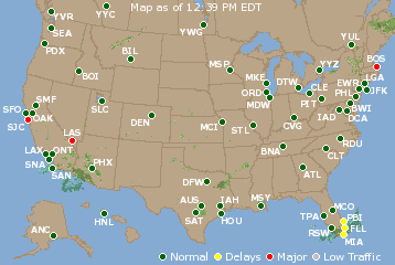 National Airport Delays Map