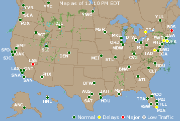 National Airport Delays Map
