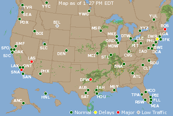National Airport Delays Map