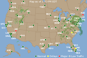 National Airport Delays Map
