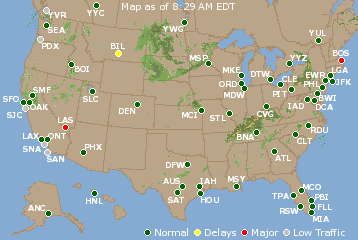 National Airport Delays Map