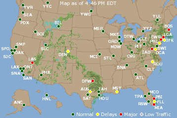 National Airport Delays Map
