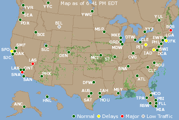 National Airport Delays Map