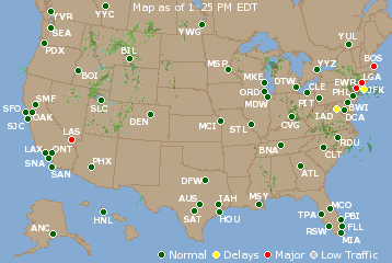 National Airport Delays Map