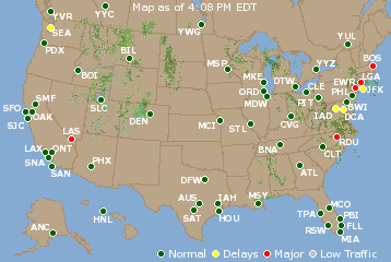 National Airport Delays Map