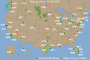 National Airport Delays Map